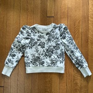 Janie & Jack toile puff sleeve sweater size 8